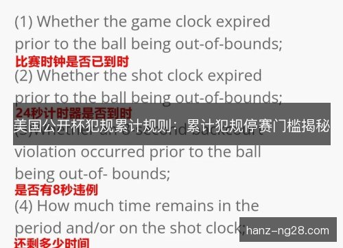 美国公开杯犯规累计规则：累计犯规停赛门槛揭秘